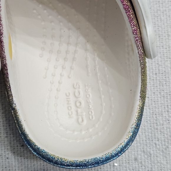Crocs Frozen Classic Ombre Glitter Clog K. Toddlers Size C7 - Picture 2 of 5